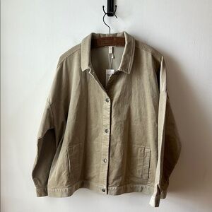 Eileen Fisher NWT Classic Collar Jacket.  Organic Cotton Blend.  Size XL.